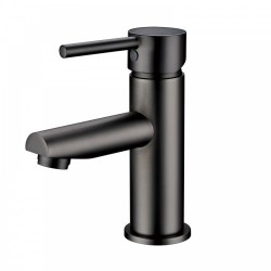 Round Solid Brass Gunmetal Grey Basin Mixer Tap Bathroom Vanity Tap Round Solid Brass Gunmetal Grey Basin Mixer Tap Bathroom Vanity Tap